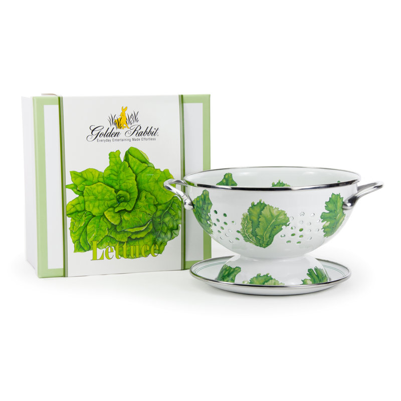 Golden Rabbit Enamelware Lettuce Colander Set
