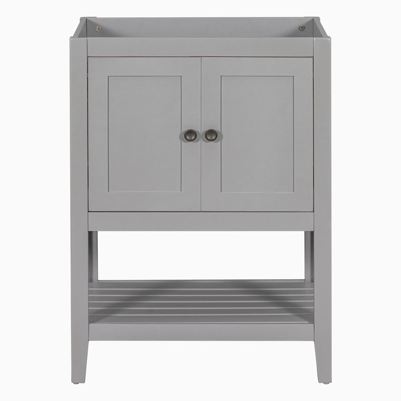 Ninian 23.7'' Single Bathroom Vanity Base Only, Gray