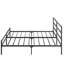 Lit plateforme très grand en métal avec tête de lit, Fortitude, aucun besoin de sommier tapissier, nuit de sommeil silencieuse, tête de lit de style moderne majestueux pour lit très grand, métal, ressort, rêve serein, support maximal de 660 lb