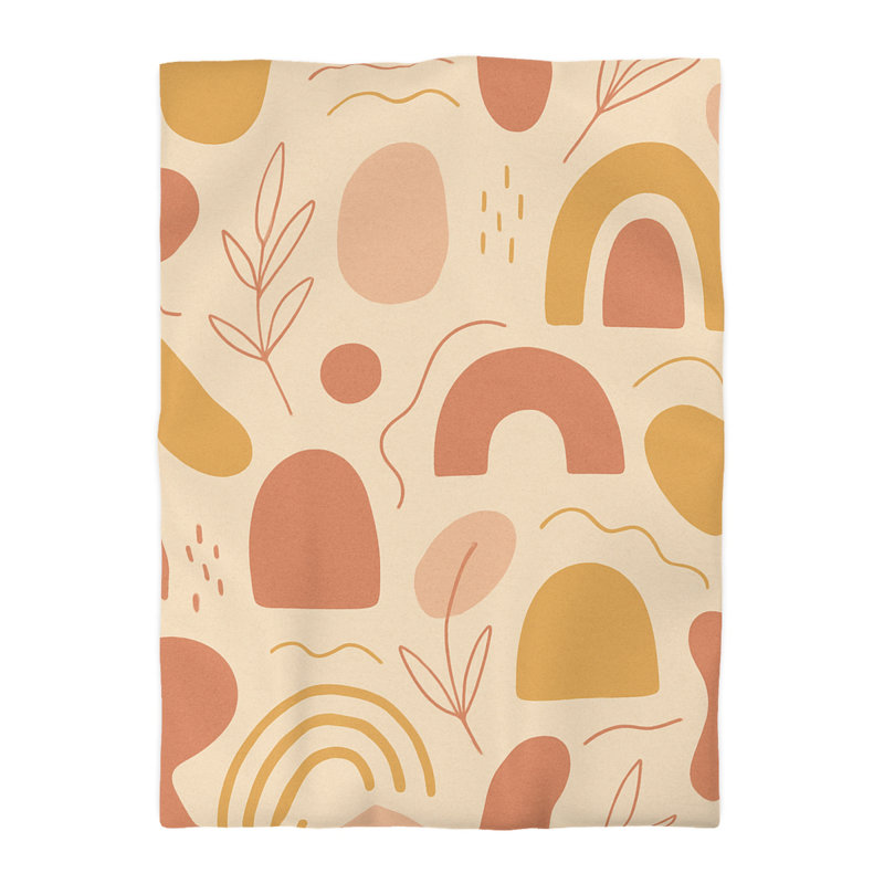  Duvet Covers No 1 Single Piece, Twin XL Duvet Cover, Cream/Orange