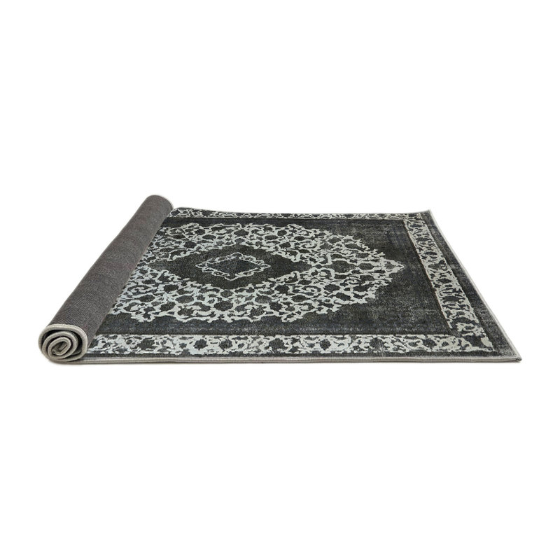 Tapis oriental noir Kalo, Rond 5 pi
