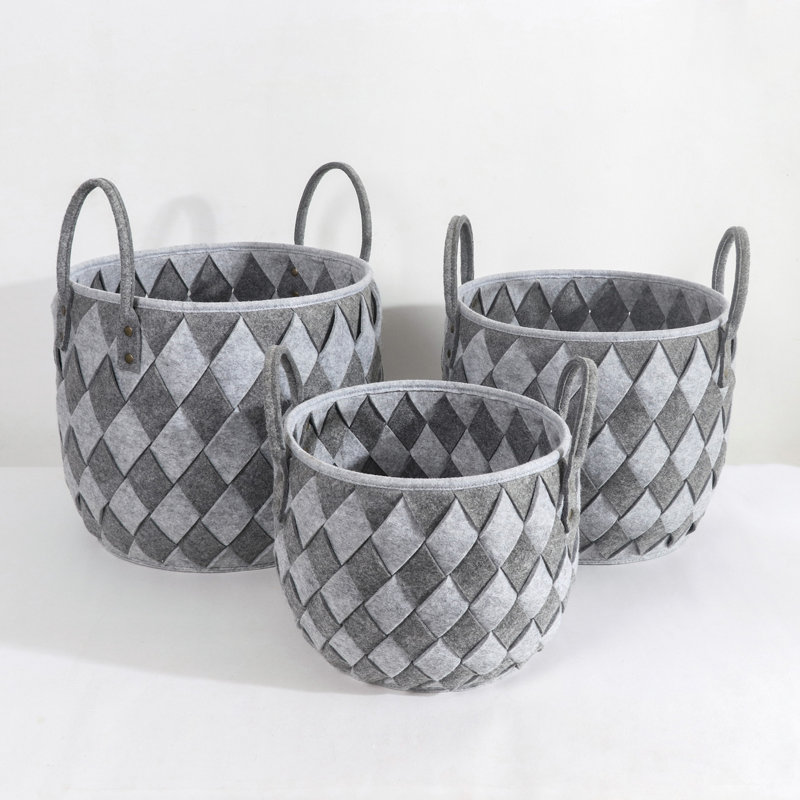 Panier de rangement en tissu Bungalow Rose