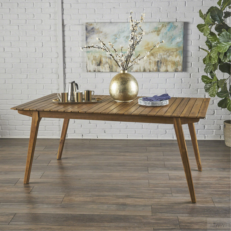 Outdoor 69" Solid Wood Dining Table