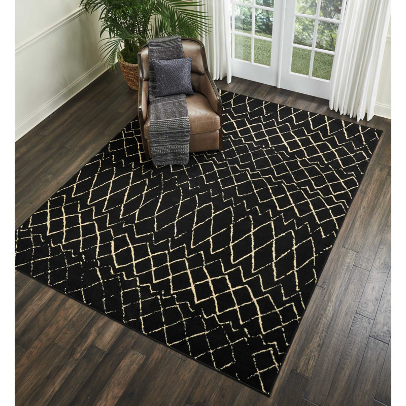 Budyoni Geometric Indoor Rug, Rectangle 7'10" x 9'10"