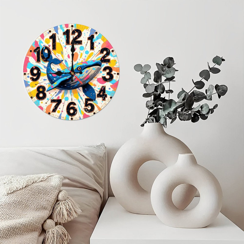 Whale Artwork Clock