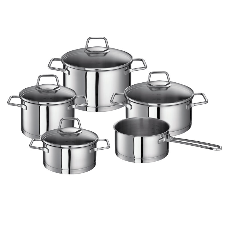 Wega 9 - Piece Stainless Steel Cookware Set