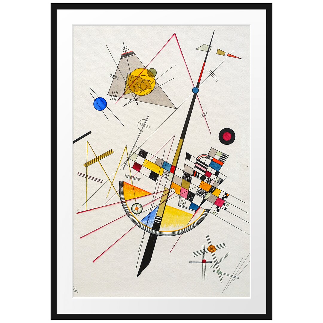 Wassily Kandinsky - Delikate Spannung  - Im Bilderrahmen Mit Galerie-Passepartout