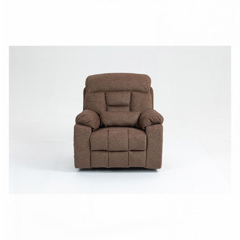 Le fauteuil inclinable électrique tilt peut s'incliner à 180 degrés, 2 porte-gobelets et 2 télécommandes, Brun