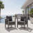2-Pack 28" All-Weather Aluminum Patio Armchairs With Thick Dark Gray Cushions & Gray Frame-2146860913