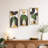 Mid Century Modern Boho 3 Piece Bohemian Framed Wall Art 