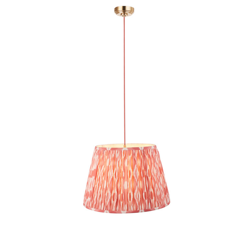 Parksdale 1 - Light Brushed Brass Pendant, Pink