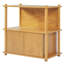 Kiyora Japandi Wood Storage End Table with Open Shelves