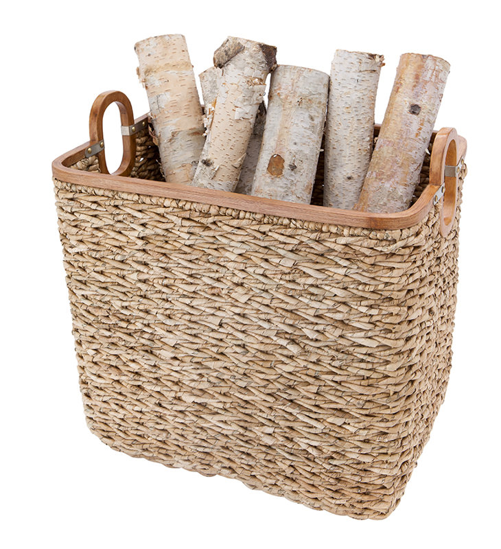 Panier en osier avec rangement torsadé