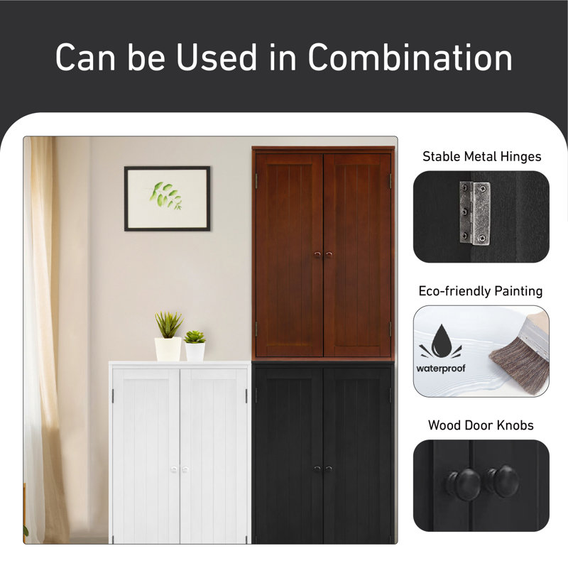 Armoire de salle de bain Raylea, Noir