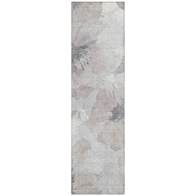 Tasmina Brown Washable Indoor-Outdoor Rug - LOOMLAN