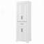 71"H Freestanding Bathroom Linen Cabinet with Adjustable Shelves