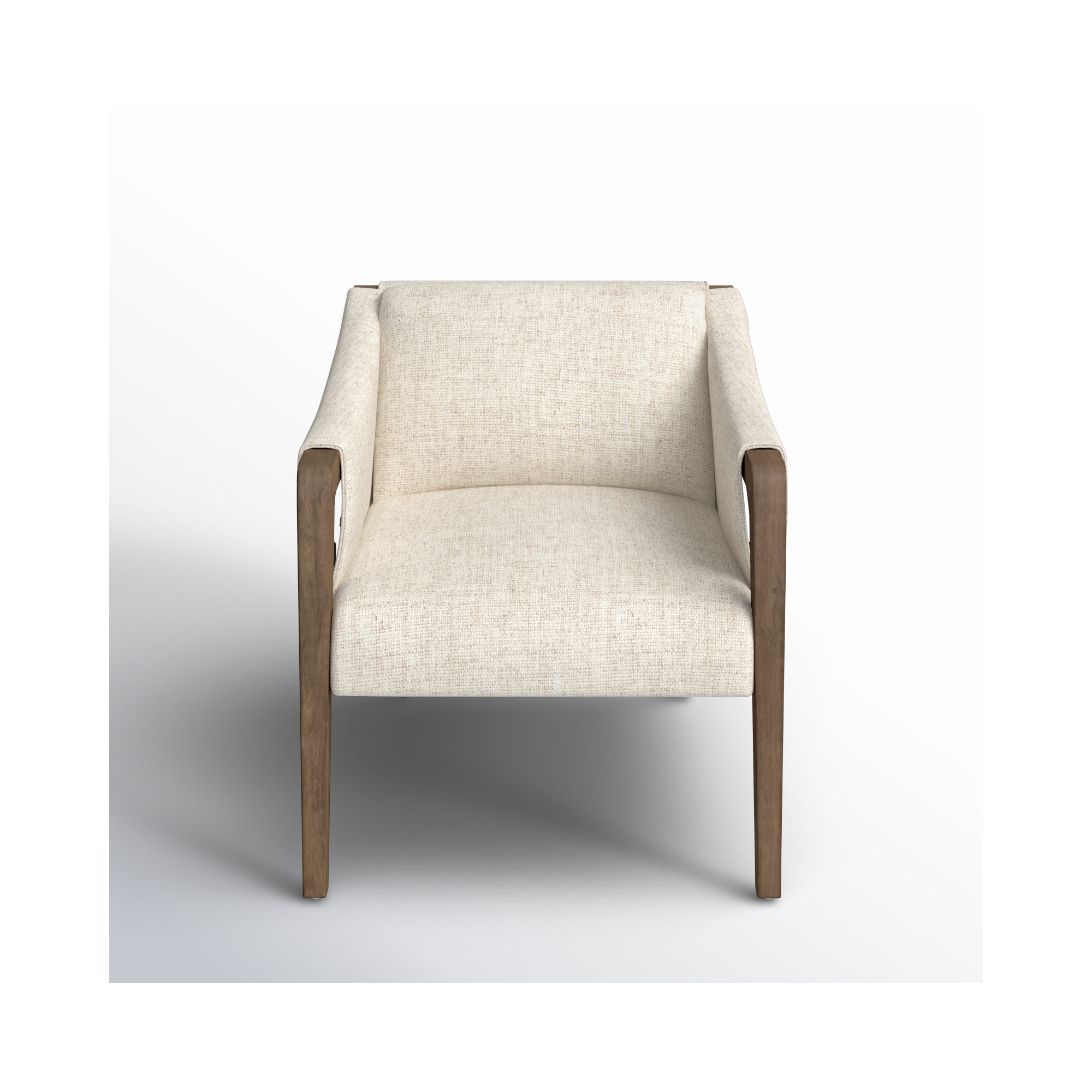 Karin 27" Wide Armchair, Thames Cream Polyester Blend, Brown
