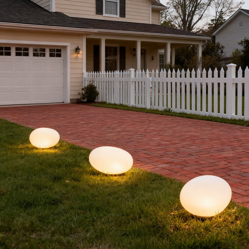 Outdoor Solar Pebble-shaped Garden Light