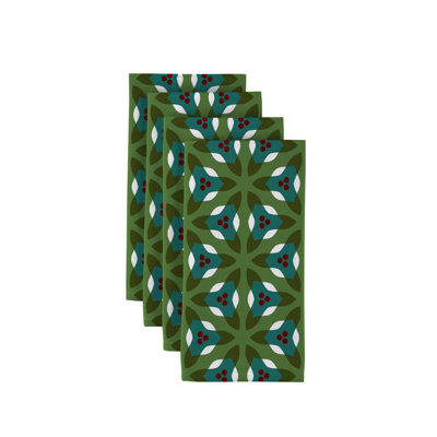 Polyester Floral Square Napkin