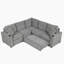 Canapé-lit modulaire convertible en L 84,7 po