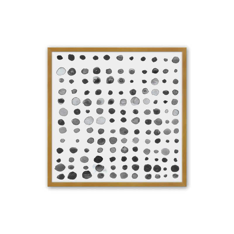 Commande en noir et blanc, H 13,75 po x l 13,75 po, Or poli