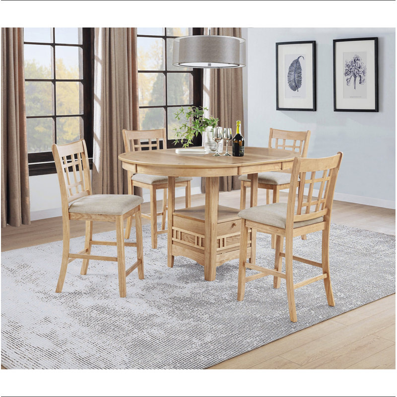 5-piece Oval Counter Height Dining Set