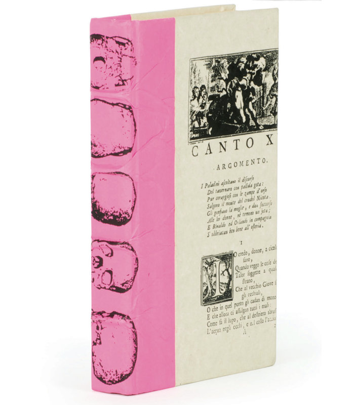 Livre décoratif rose/crème