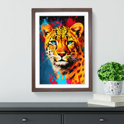 Cheetah Abstract - Single Picture Frame Print on Wood