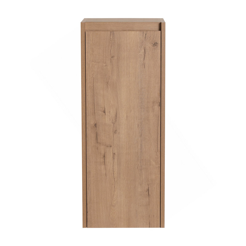 12" Bathroom Side Cabinet,Soft Close Doors,Float Mounting Design,(KD-Packing), Imitative Oak