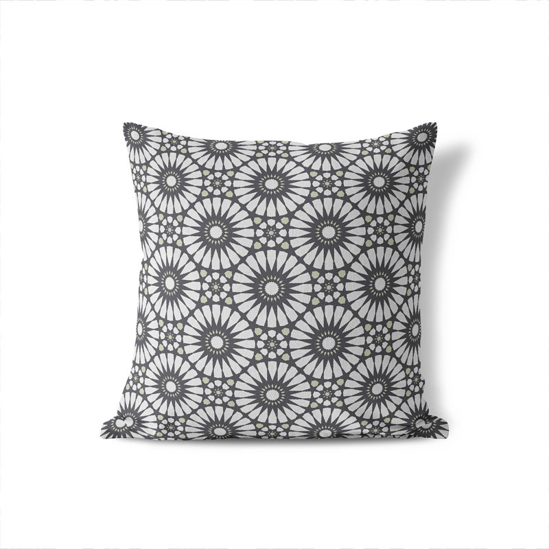 Sylvia Indoor Throw Pillow, Charcoal, Square 20"