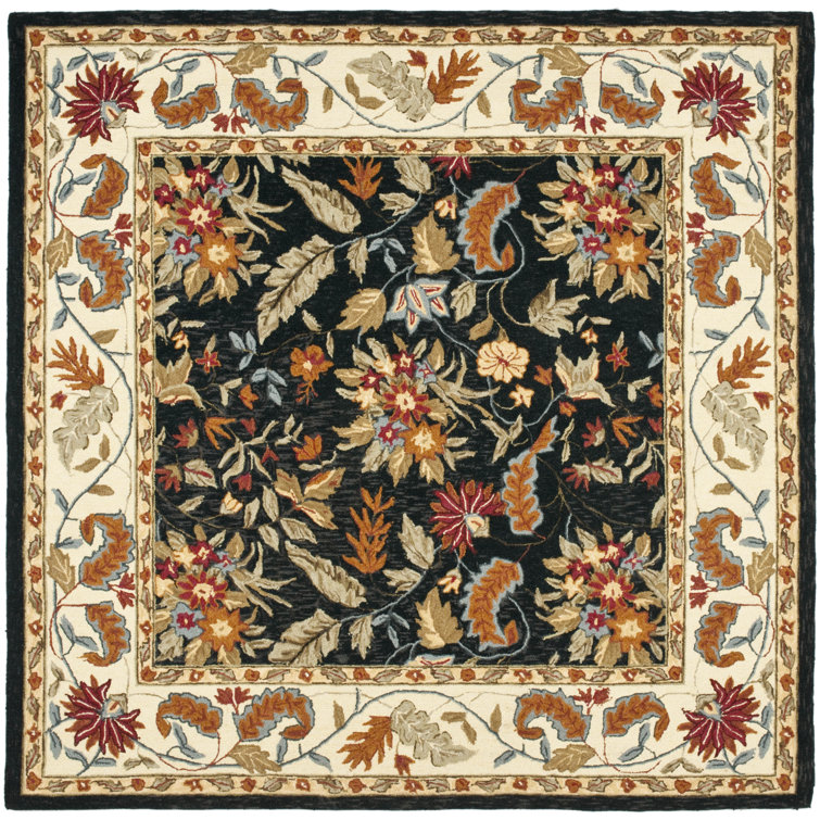 Helena Oriental Handmade Tufted Wool Black Area Rug