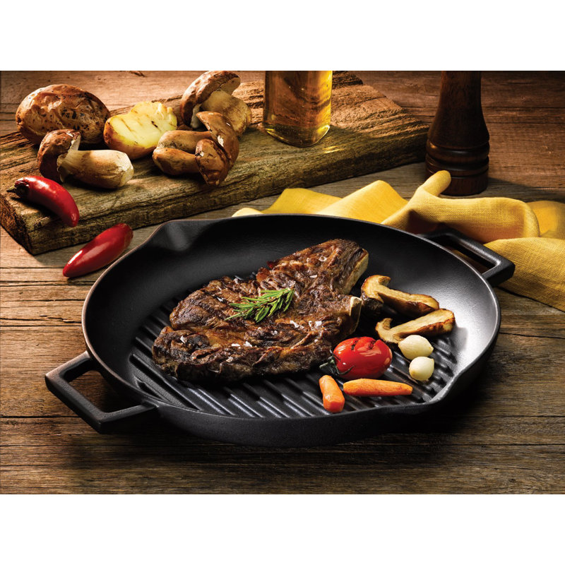 Enameled Cast Iron Grill Pan / Griddle Set