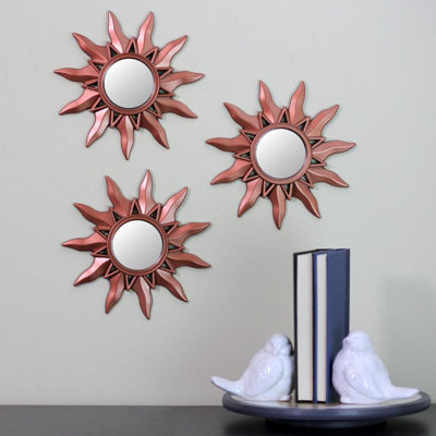 Mini-miroirs ronds mattes Mayan Sunburst 9,5 po
