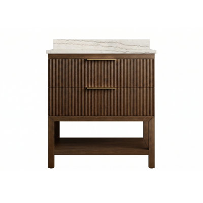 Comptoir de meuble-lavabo en noyer riche 30 po x P 22 po Bristowe