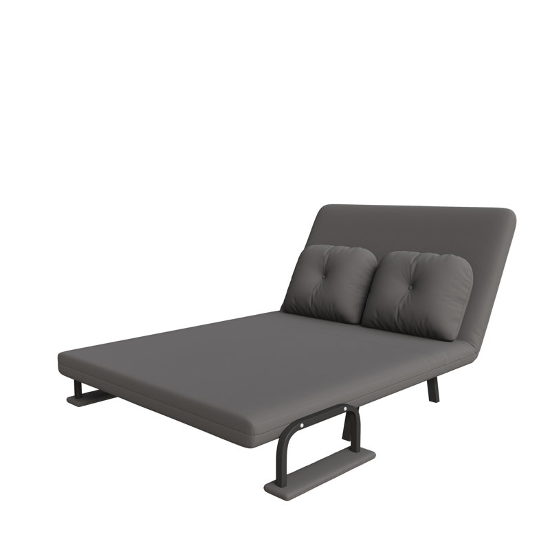 46" Wide Folding Sofa Bed 5-in-1 Convertible Chair For Two - 5-position Adjustable Backrest With Pillow, Space-saving Sleeper For Living Room, Bedroom & Office (71.6"w X 46"d)