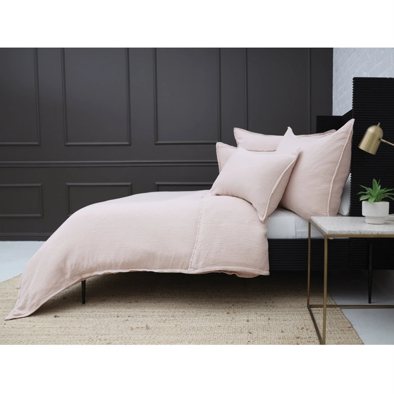 Waverly Duvet Cover, Blush, Queen Duvet Cover + 2 Standard Shams