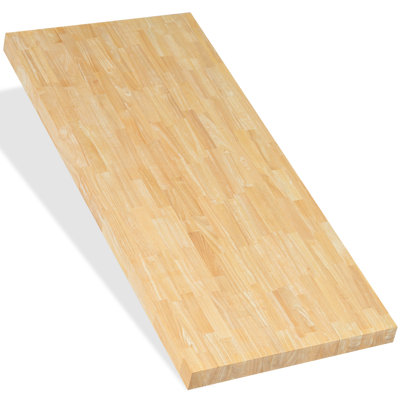 Hevea Solid Wood Butcher Block Countertop for DIY Kitchen Top, Island Top, Desk Top, Table Top, Furniture Tops, Ready-to-finish & Ready-to-use