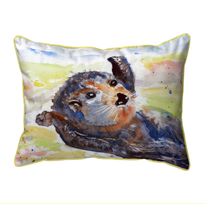 Otter Outdoor Throw Pillow