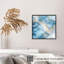 «Abstract Blue Crystal Marble Geode», reproduction d'art moderne sans cadre-2089261457