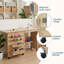 Table de couture pliante avec tablette et plateau de rangement – ​​Gain de place, roulettes verrouillables, 120 x 40 x 78 cm – Table de couture compacte pour l'organisation de votre espace de travail.-135783242