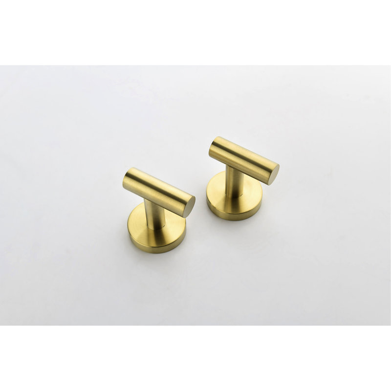 Brushed Gold 6 Towel Rack For Bathroom, Stainless Steel, Wall Mount, Modern Touch, Corrosion Resistance, Scratch-, Easy To Install Gold, Appearance, Rust,