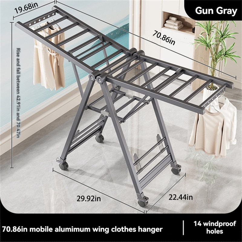 Aerofold Multipurpose Clothes Drying Rack, 70.47" H x 70.86" W x 22.44" D