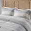 Édredon pour lit double / grand chaud et accueillant, gris / teinte-120478752