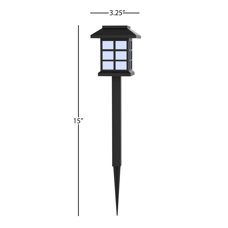 6-Piece Solar Outdoor Lights Set - Weather-Resistant Outdoor Lighting for Path, Landscaping, and Driveway - LED Light Fixtures by Pure Garden