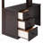 Twin Size Loft Bed With Drawers,Desk,And Wardrobe-Espresso-1092697841-1092697842