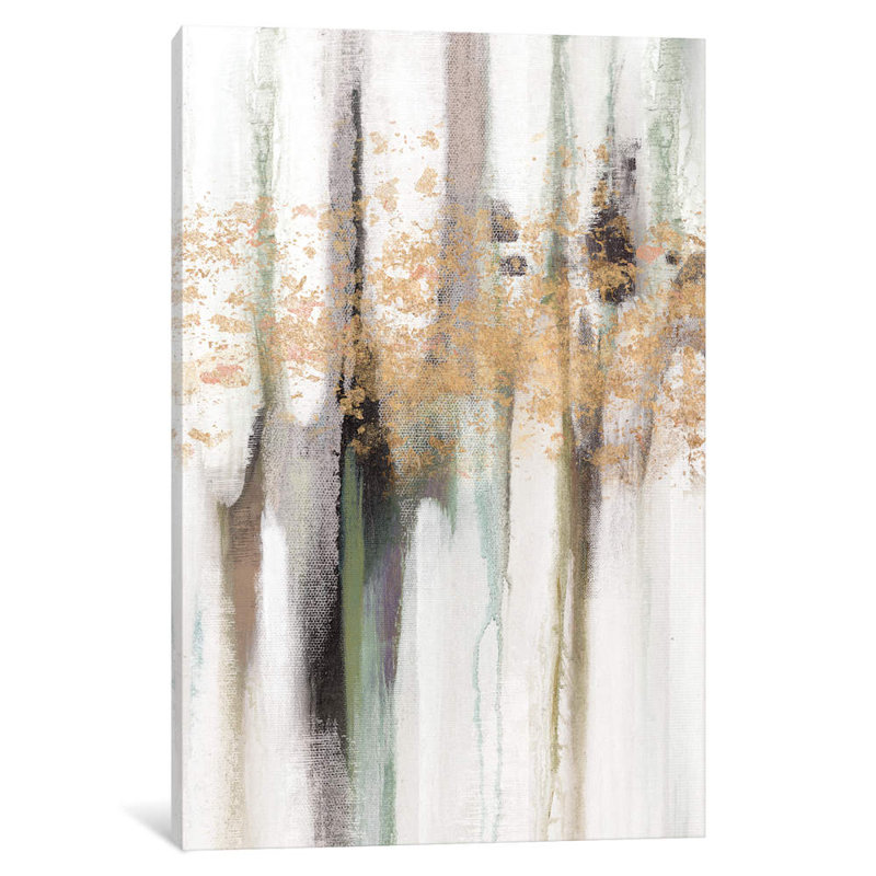Falling Gold Leaf I by Studio W - Wrapped Canvas Painting, 152.5 cm H x 101.5 cm W