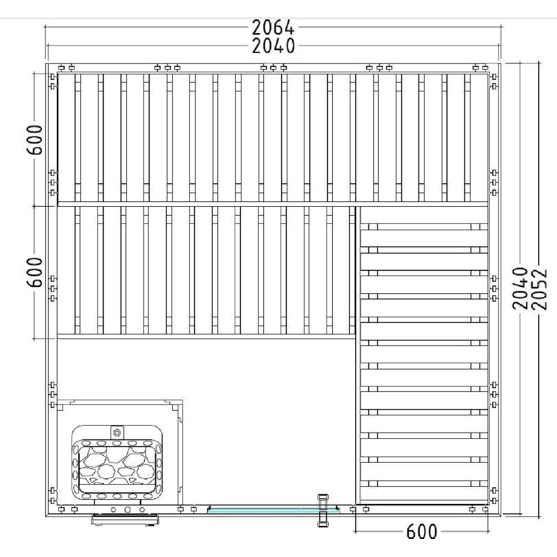 Union Rustic Thorncliffe Traditional Steam Sauna in Spruce