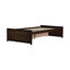 Lit simple avec 2 tiroirs, en bois d'hévéa, conception simple mais efficace, espace de rangement spacieux pour les tiroirs, structure de soutien du sommeil confortable, finition en bois massif, aspect et sensation modernes, roulettes de tiroir-135890566