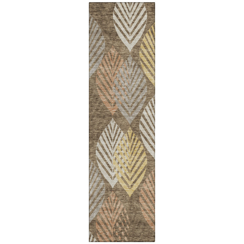 Neysa Washable Floral Indoor Rug, Runner 2'3" x 7'6"