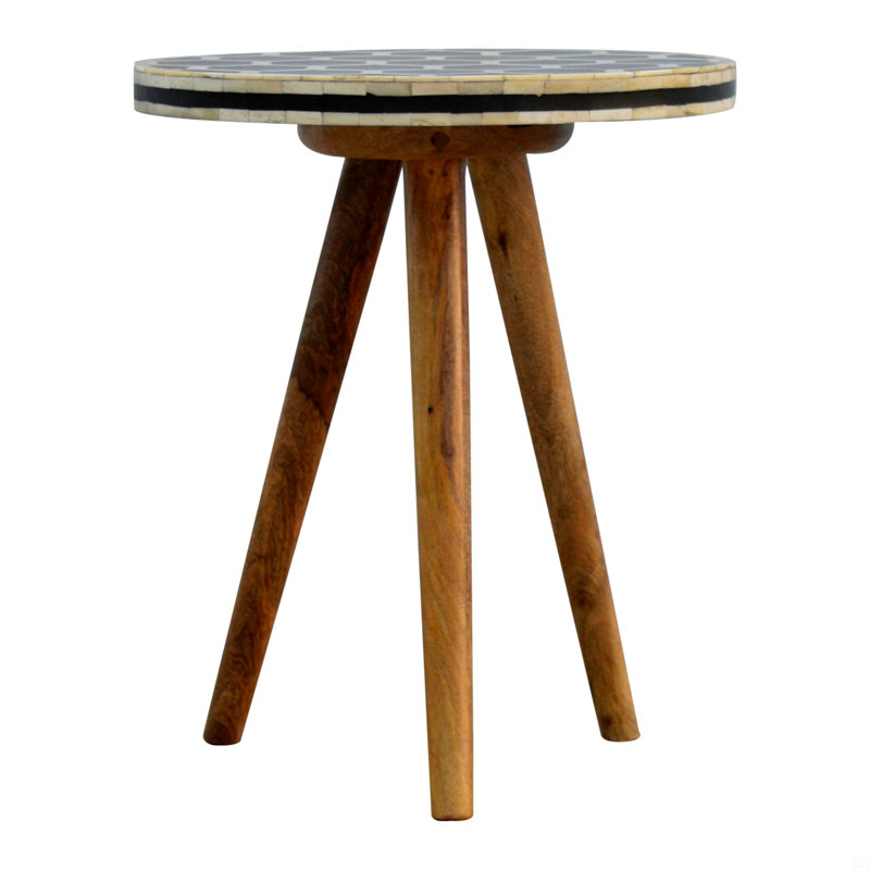 Tabouret à trépied en bois massif